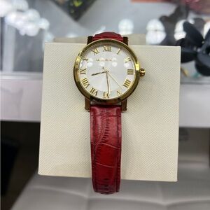 Michael Kors Red Leather Watch